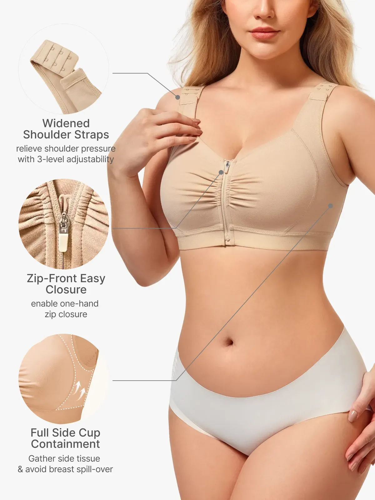 Front-Closure Comfort Mastectomy Everyday Bra
