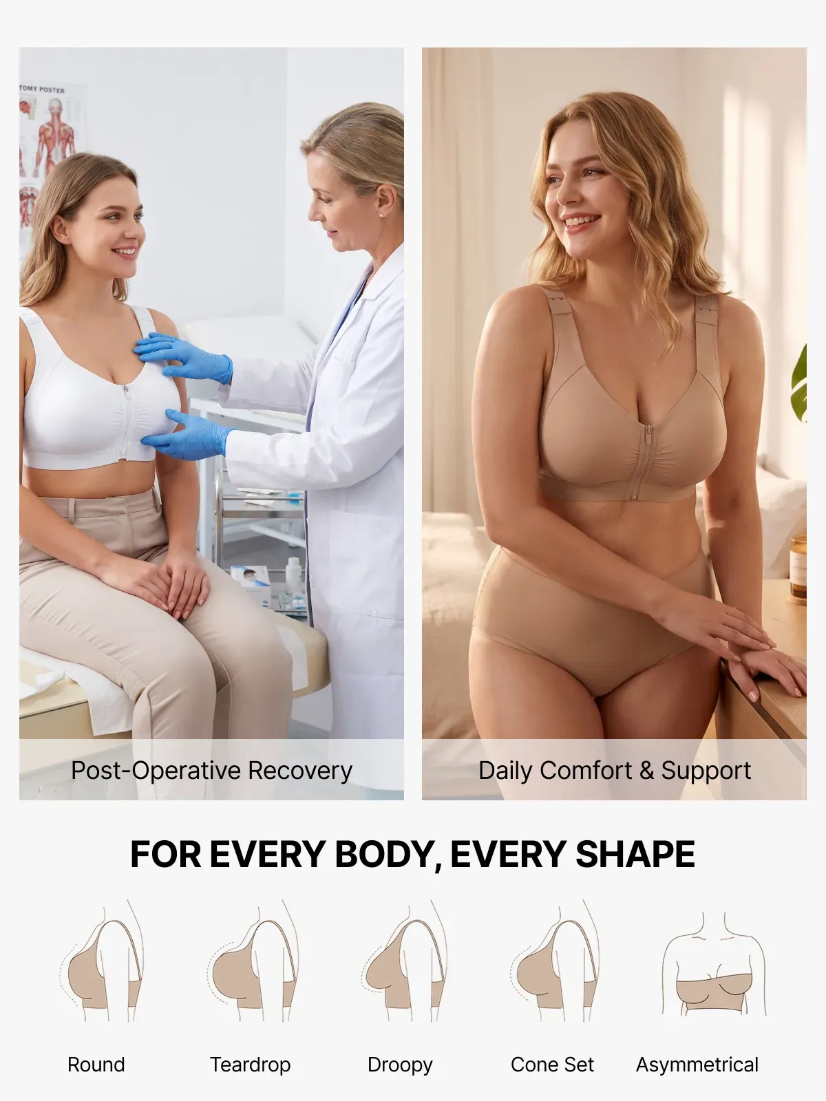 Front-Closure Comfort Mastectomy Everyday Bra