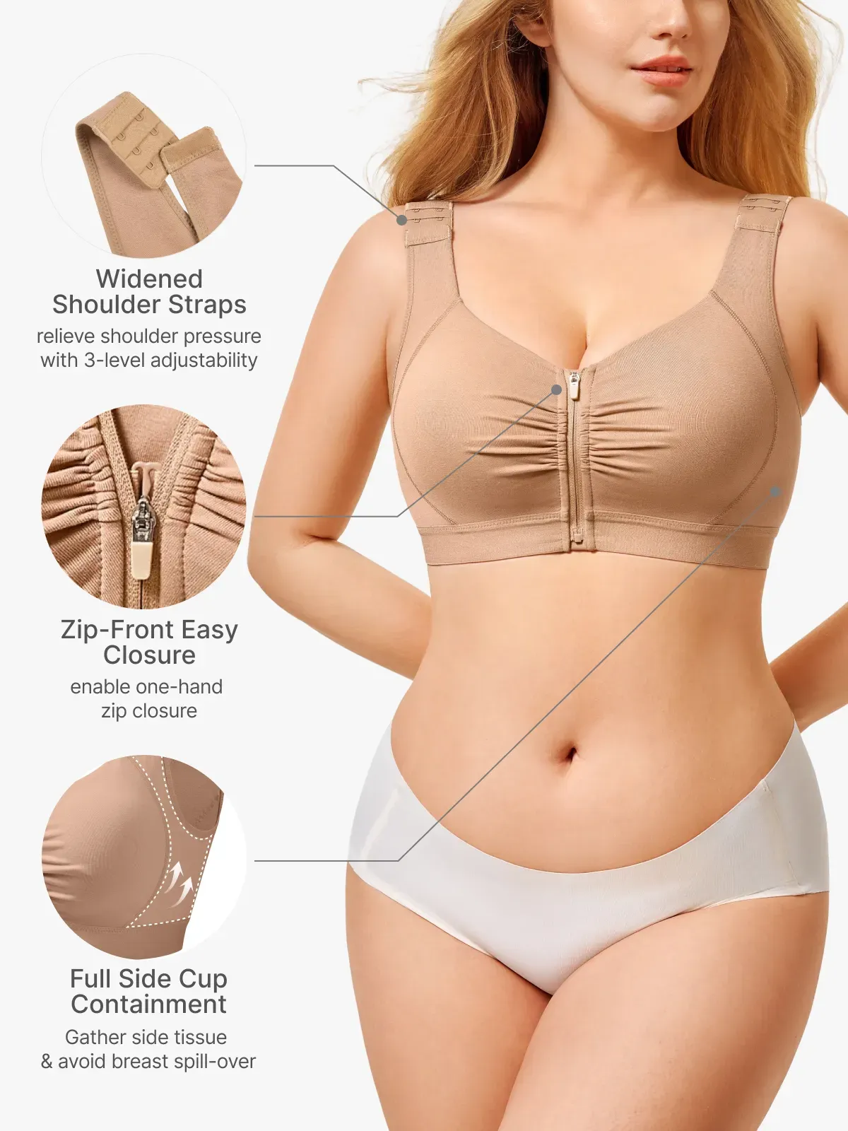 Front-Closure Comfort Mastectomy Everyday Bra