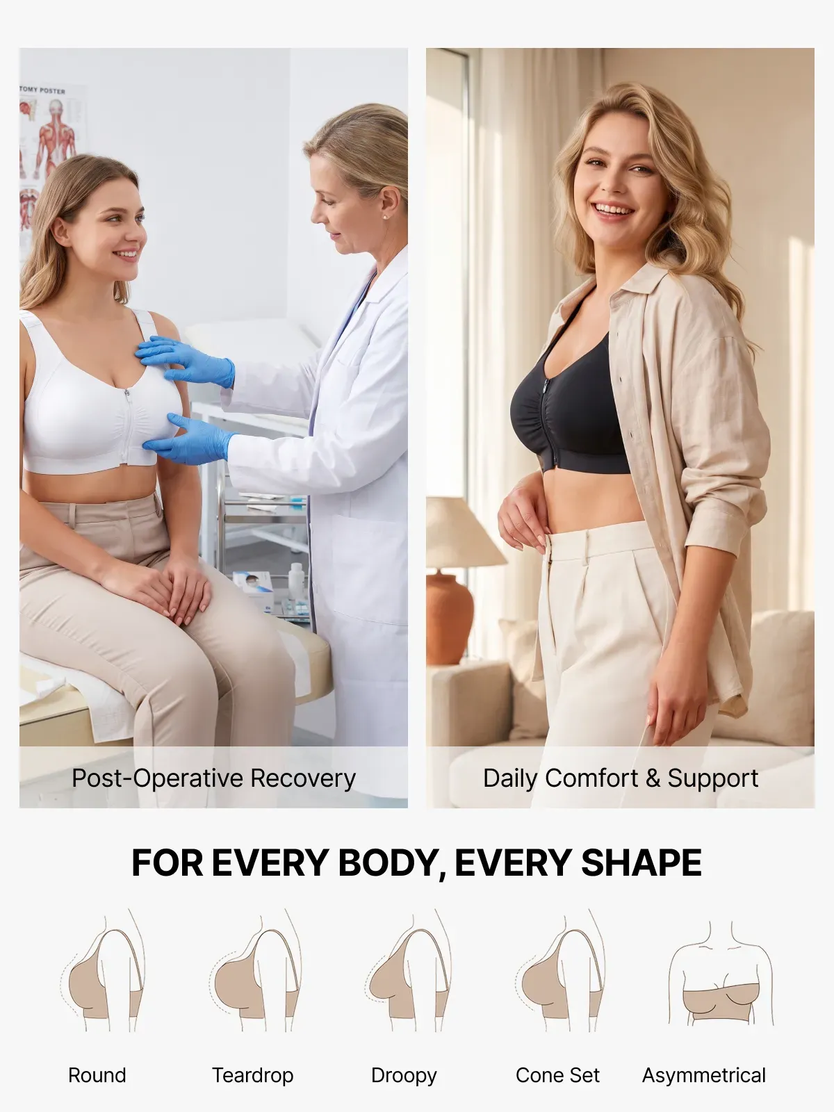 Front-Closure Comfort Mastectomy Everyday Bra