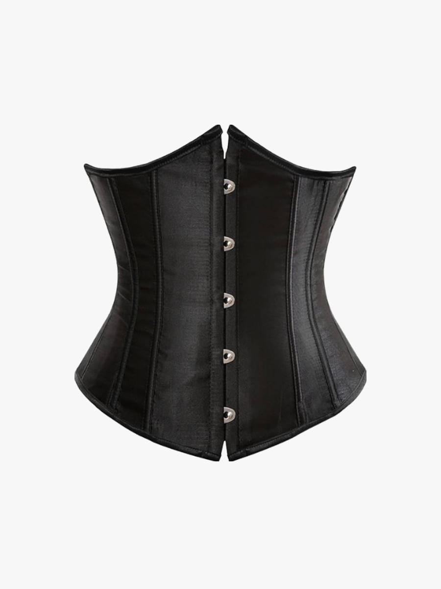 Classic Underbust Corset For Women Lace Up Boned Waist Cincher