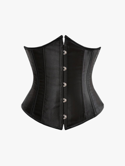 Classic Underbust Corset For Women Lace Up Boned Waist Cincher