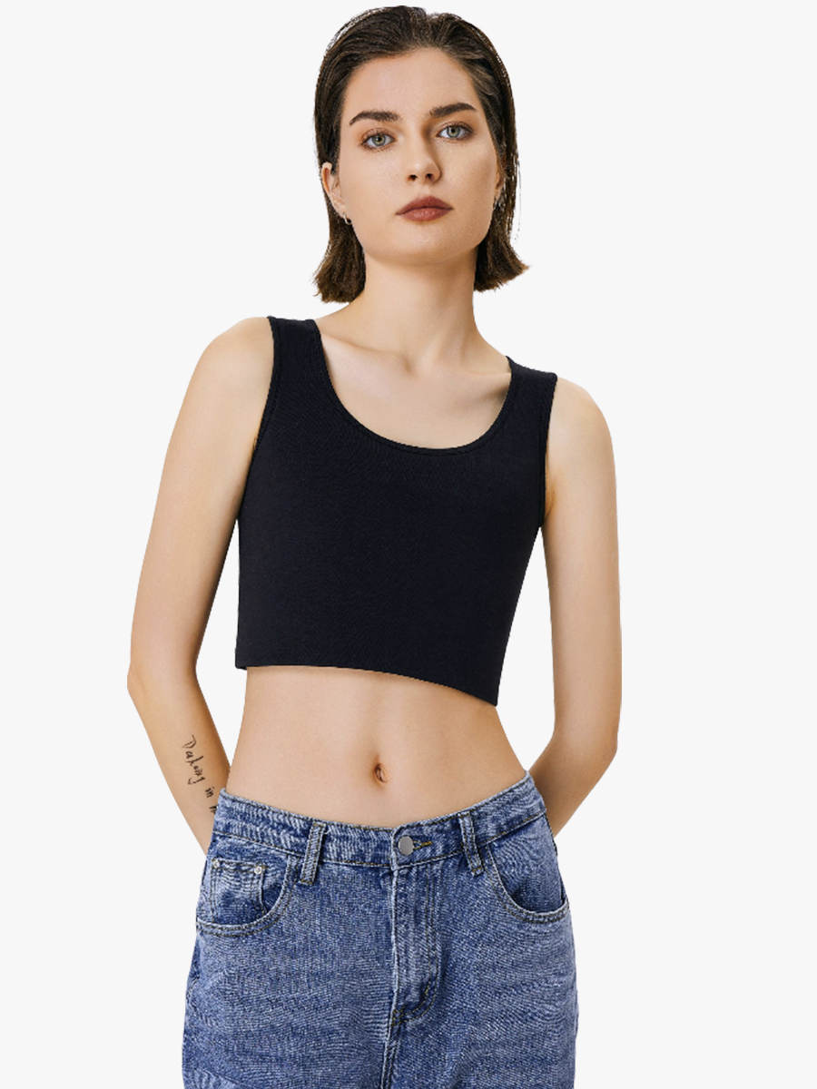 Trans FTM Chest Binder Bra Tomboy Breast Binder Compression Tank Top-Brabic