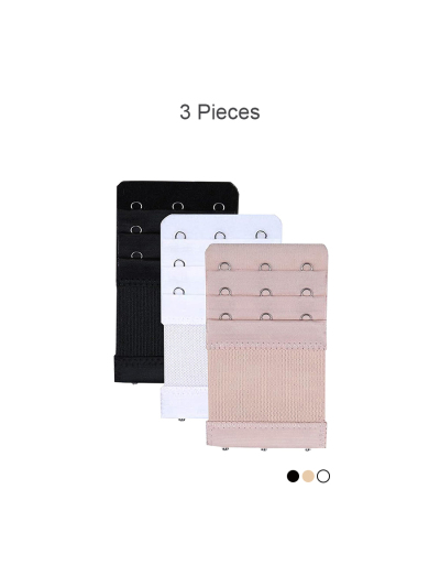 BRABIC Extender 3 Hooks 3 Rows Elastic Bra Band Extensions for Women BE001