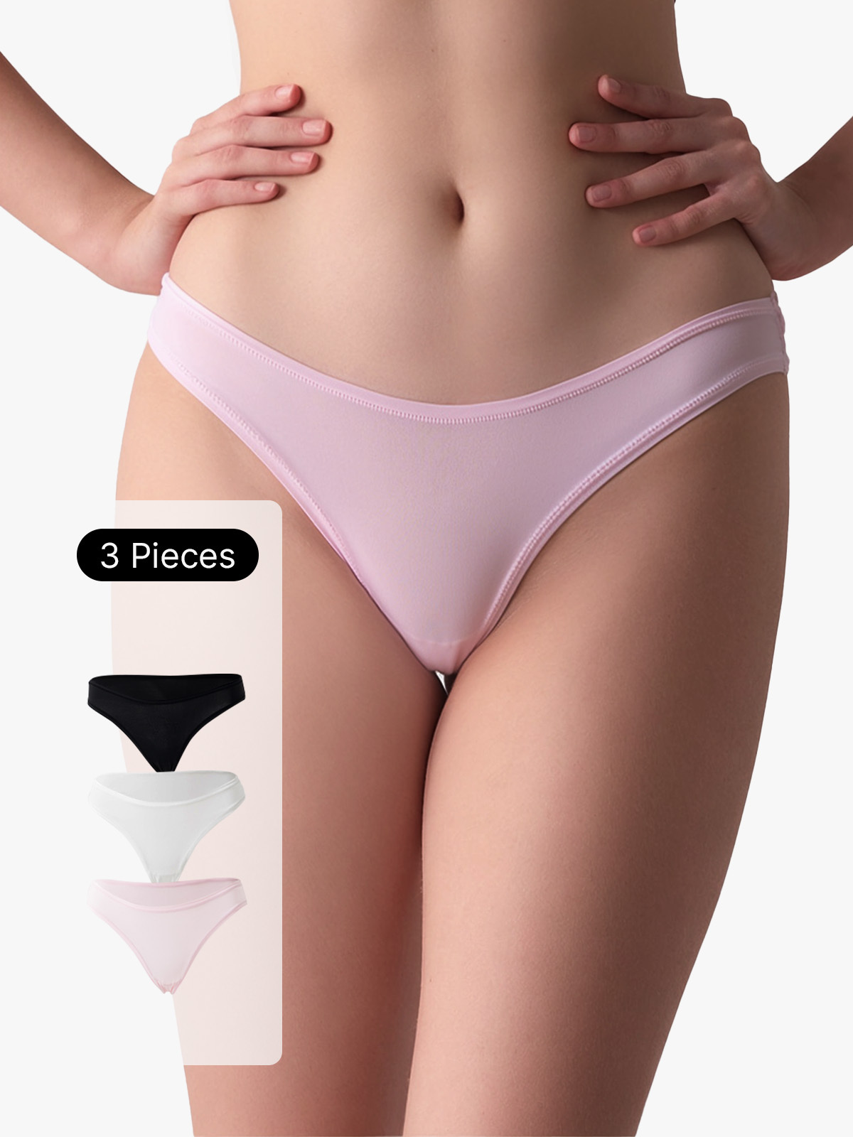 3 Pack Seamless Elastic Soft Thongs