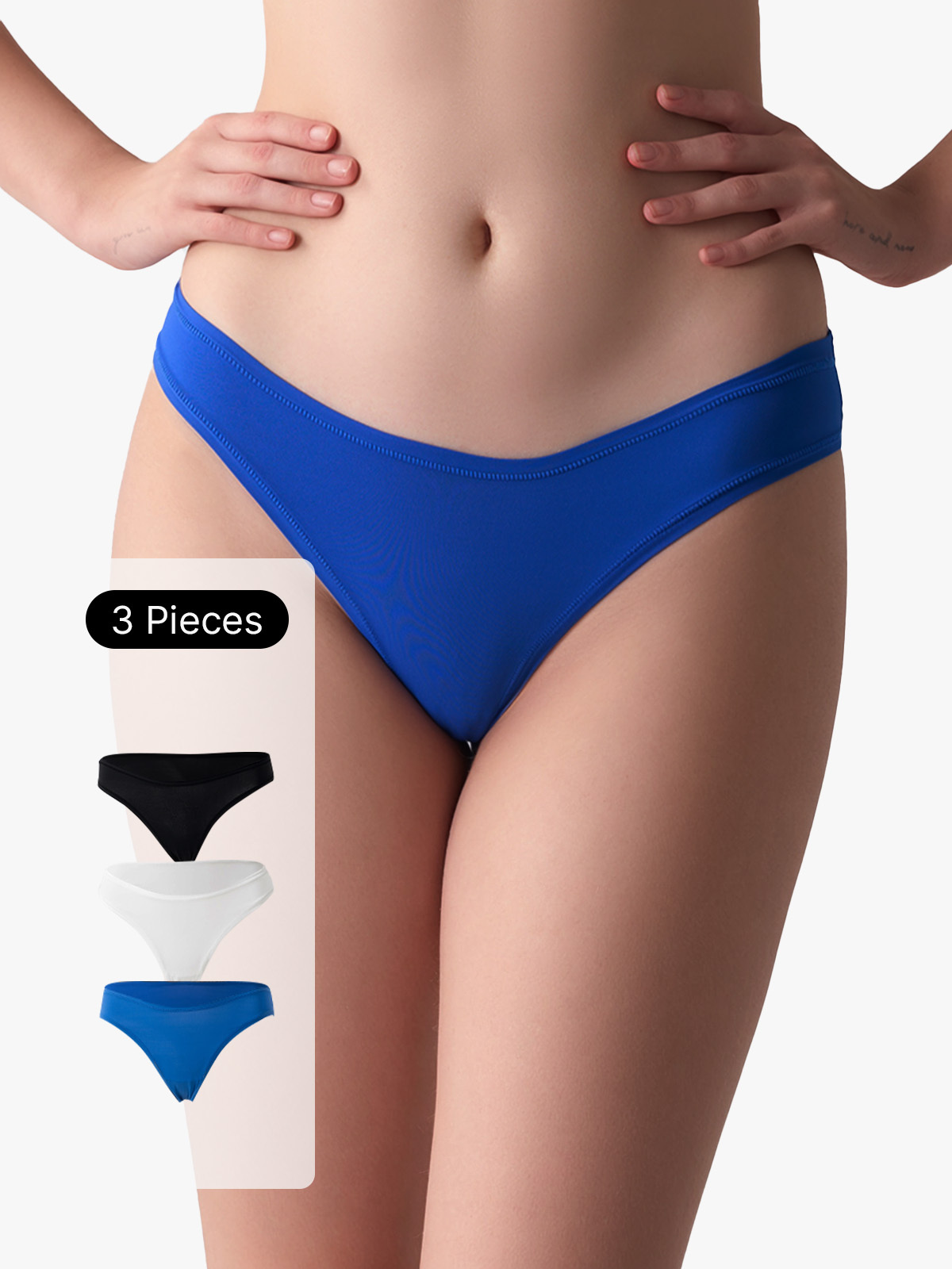 3 Pack Seamless Elastic Soft Thongs