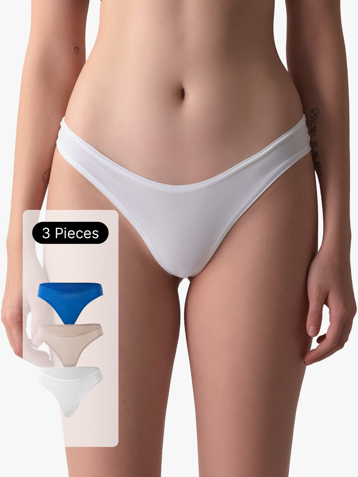 3 Pack Seamless Elastic Soft Thongs