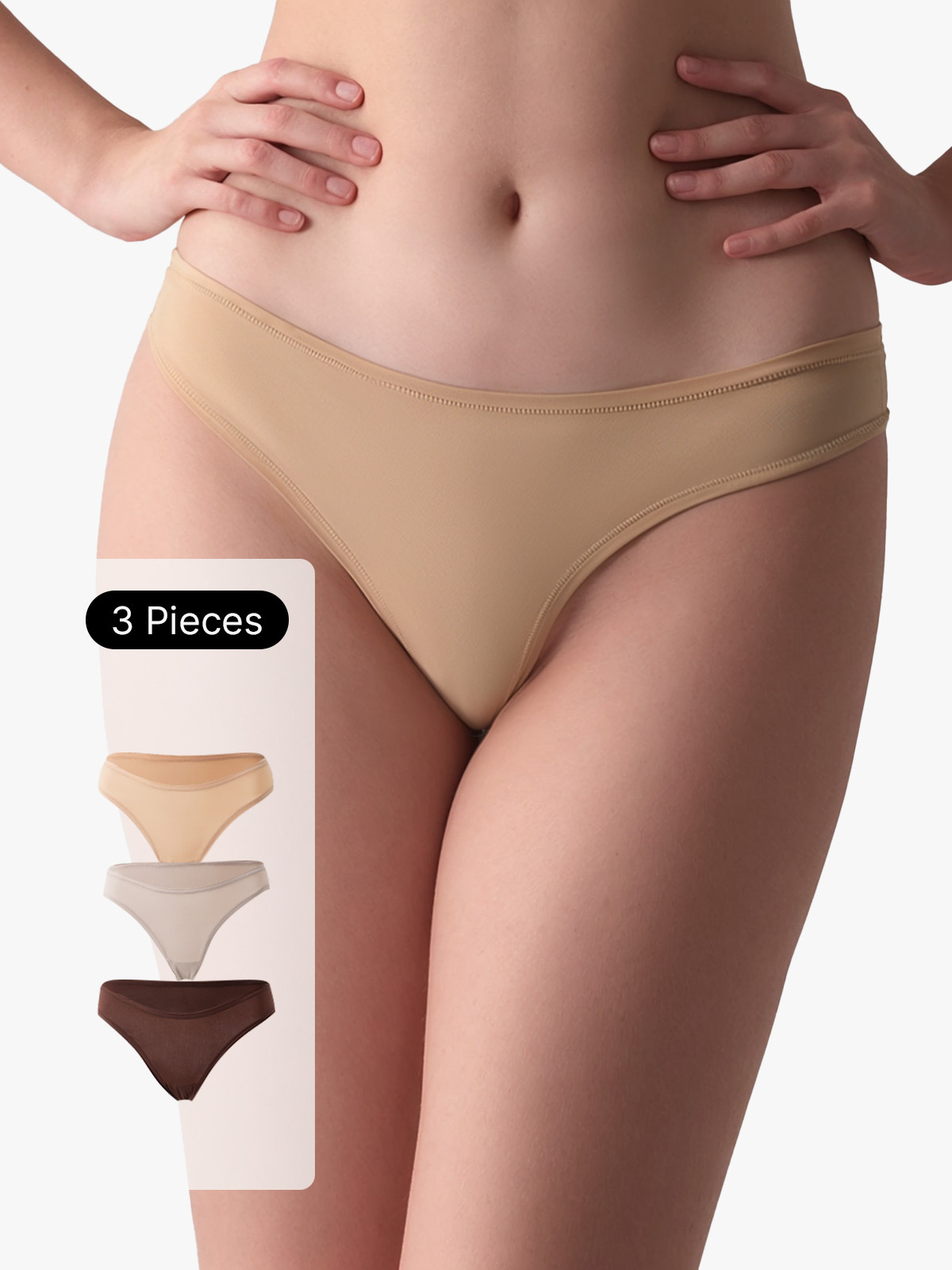3 Pack Soft and Quick Drying Thongs-Brabic