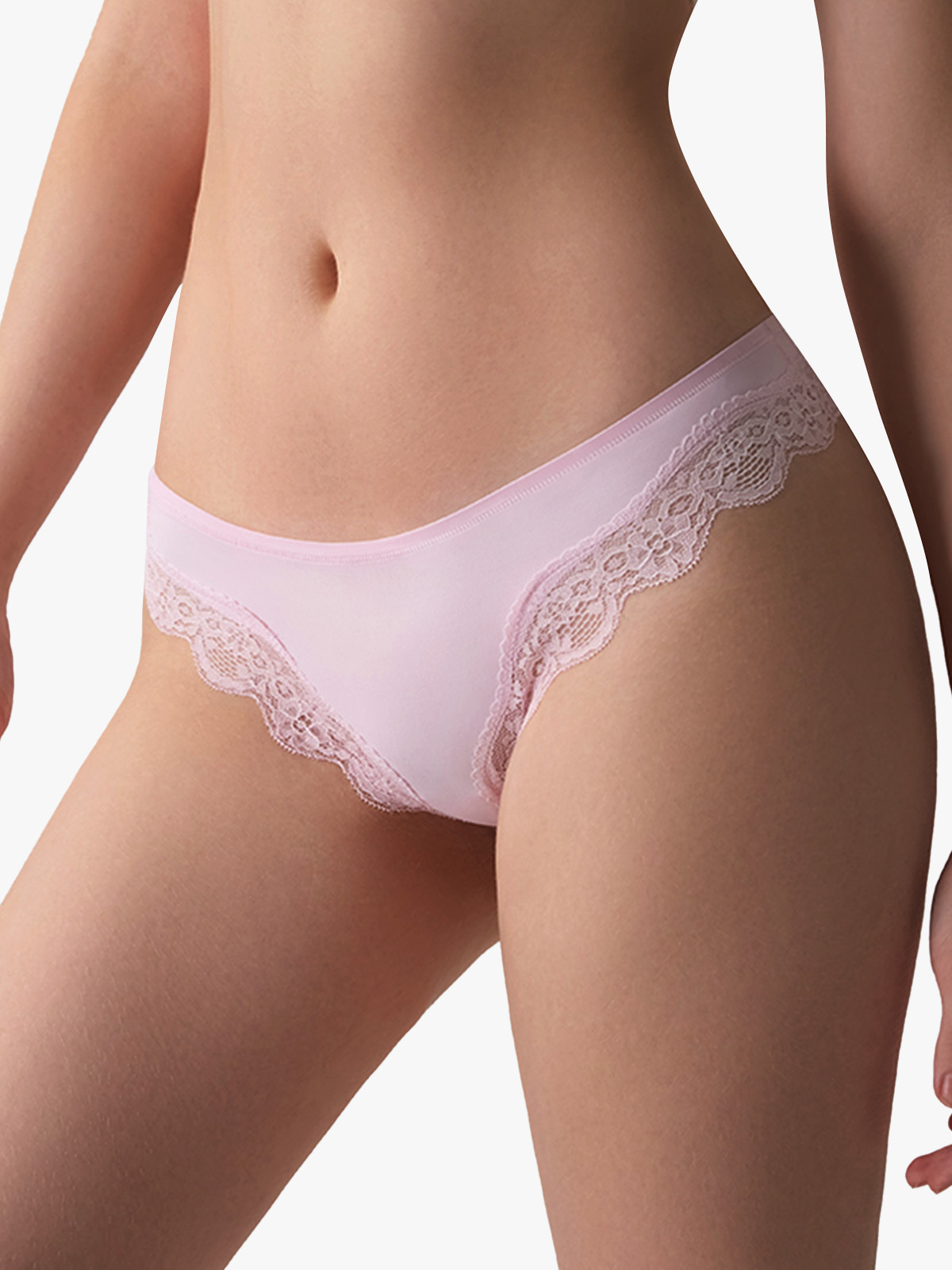 Lace Trim Skin-Friendly Thong