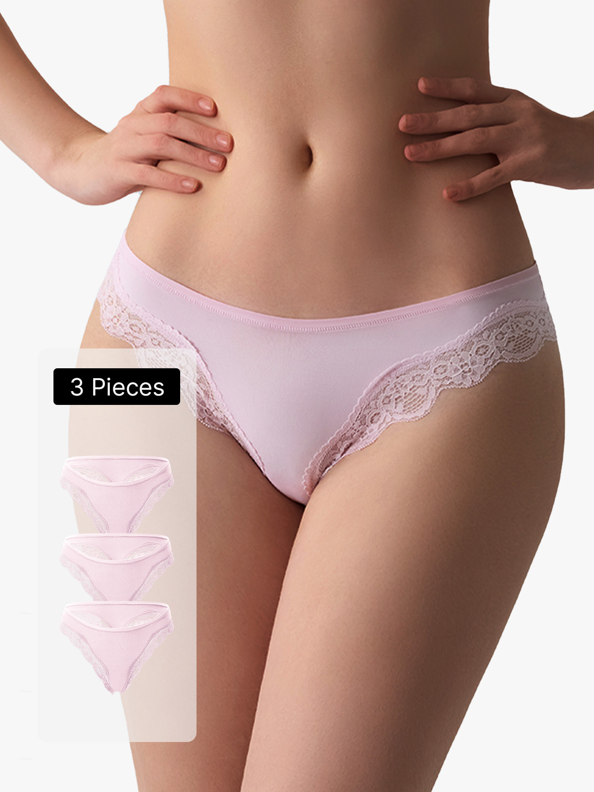 Lace Trim Skin Friendly Thong