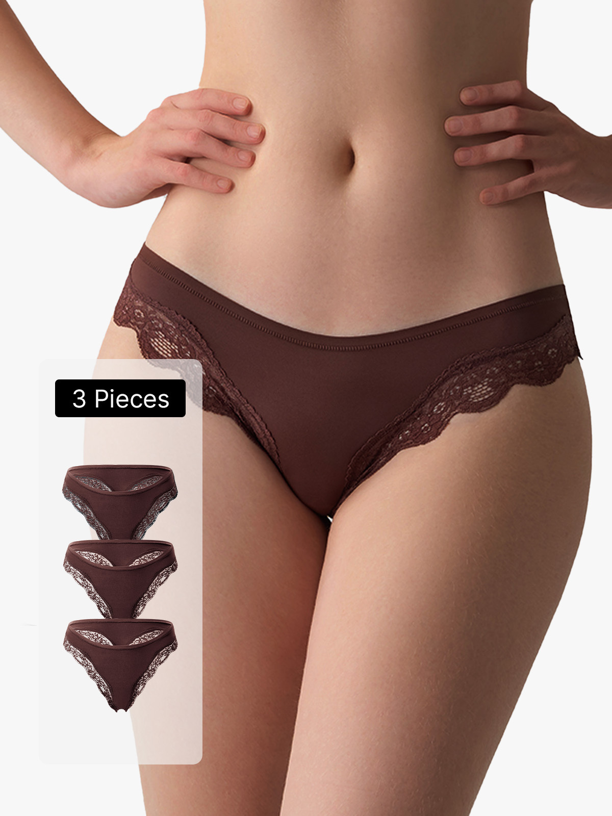 Lace Trim Skin Friendly Thong