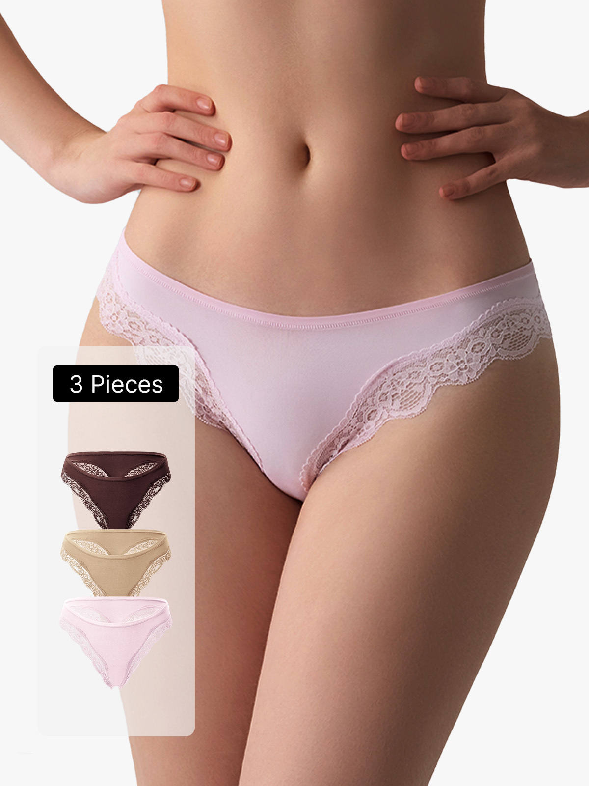 Lace Trim Skin Friendly Thong