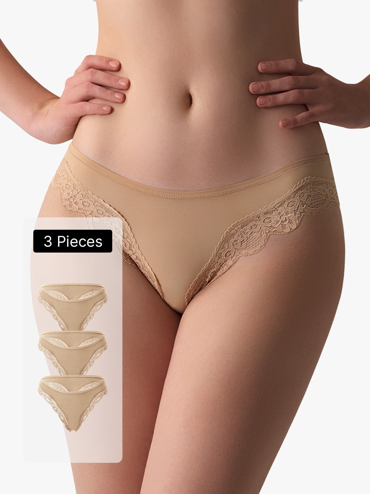 Lace Trim Skin Friendly Thong