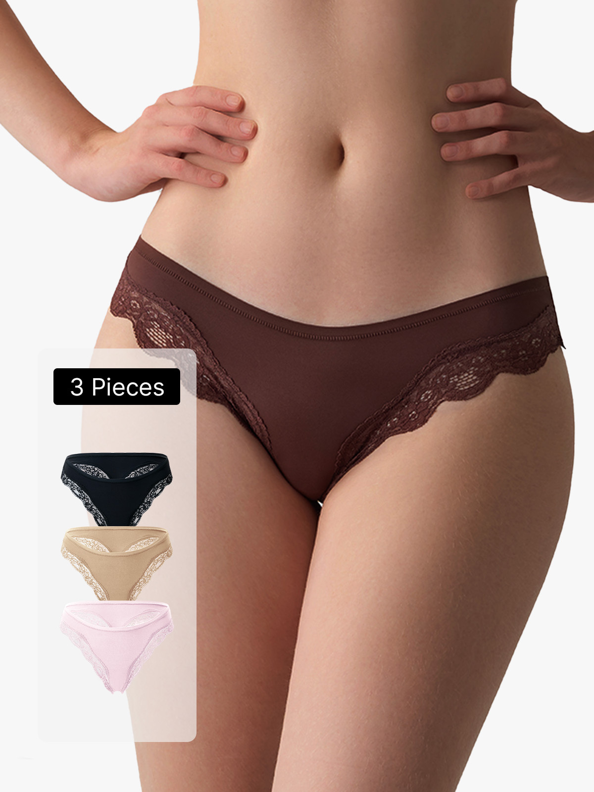Lace Trim Skin Friendly Thong