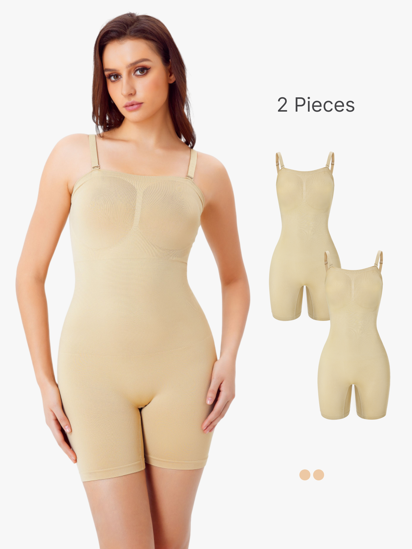 BRABIC 2-Piece Set Women's Shapewear Tummy Control Butt Lifter Body Shaper Strapless Bodysuits BO020