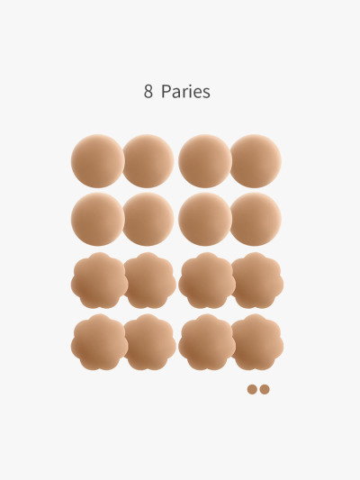 BRABIC Reusable Adhesive Silicone Nipple Covers No Show,Nipple Covers 4 Pairs for Women BP001