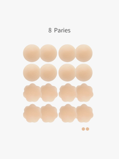 BRABIC Reusable Adhesive Silicone Nipple Covers No Show,Nipple Covers 4 Pairs for Women BP001