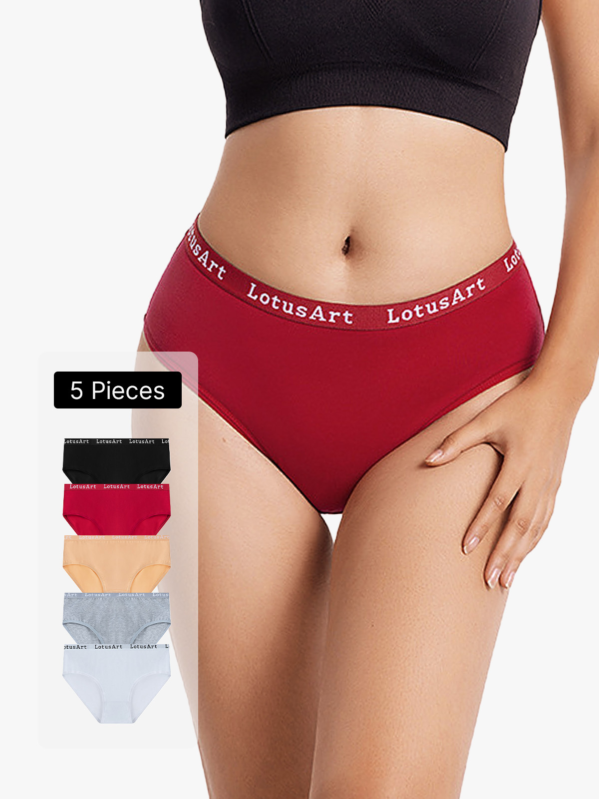 5 Pack Cotton Breathable Brief-Brabic