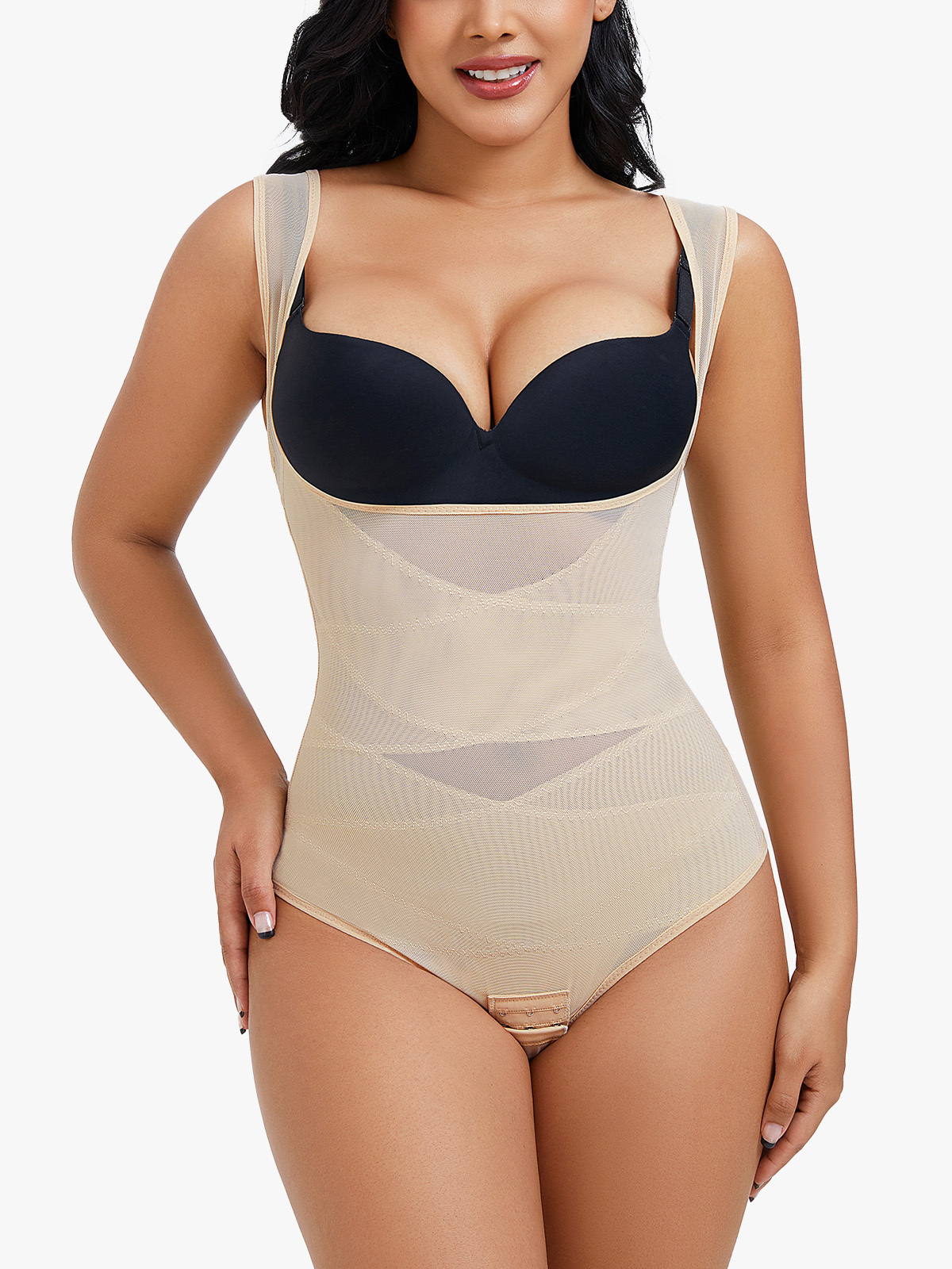 2 Pieces Body Shaper Thong Tummy Control Bust Shaper-Brabic