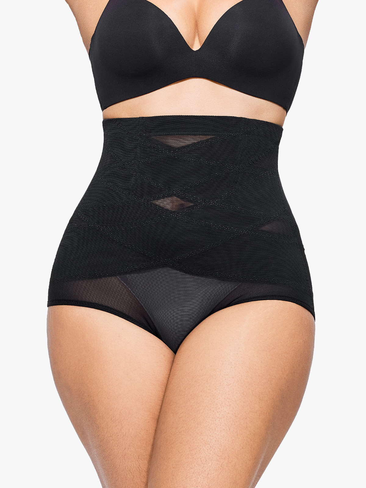 Women Hi-Waist Double Tummy Control Panty-Brabic