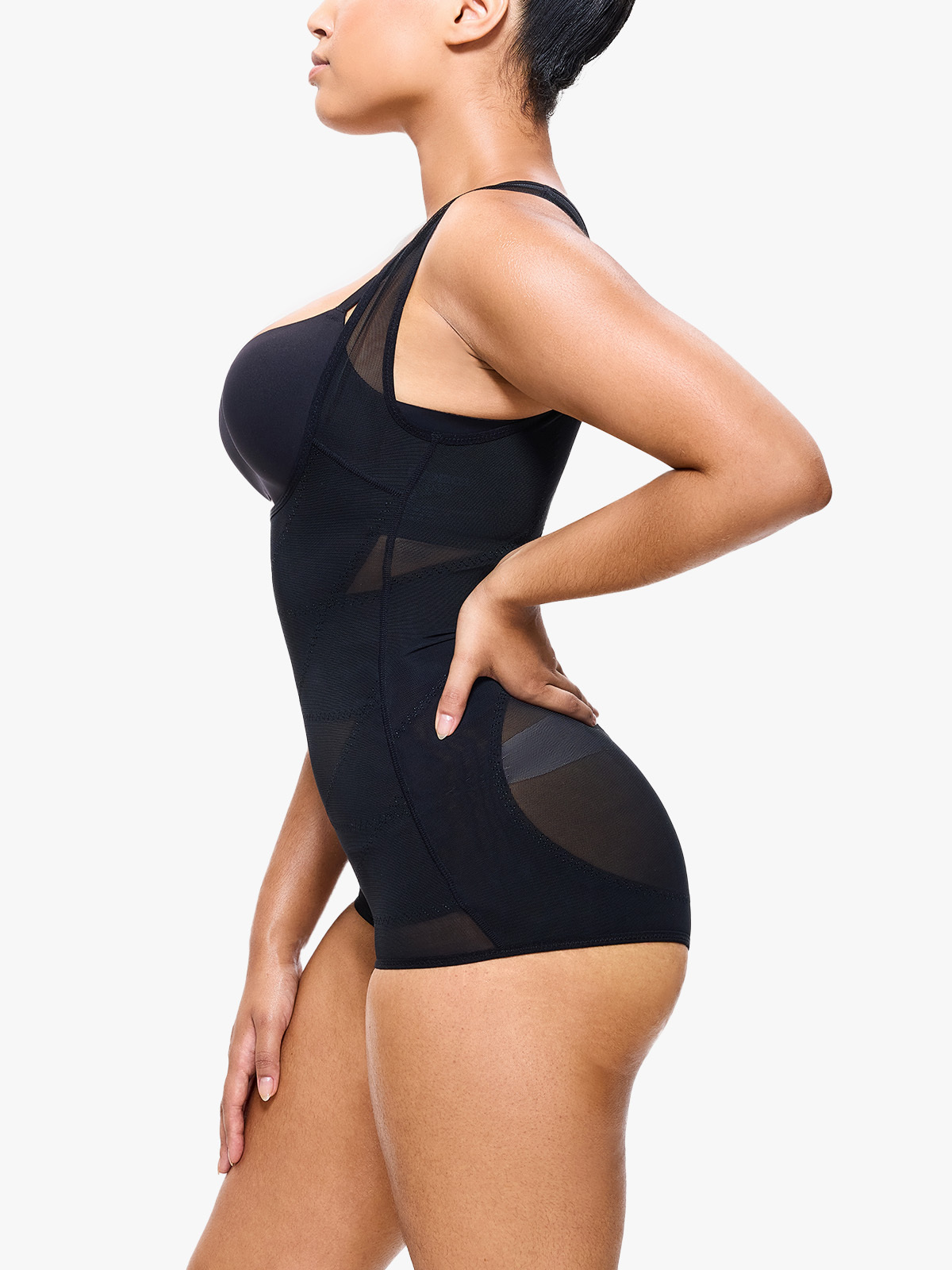 Tummy Control Mesh Slimming Girdles Shapewear Bodysuit-Brabic