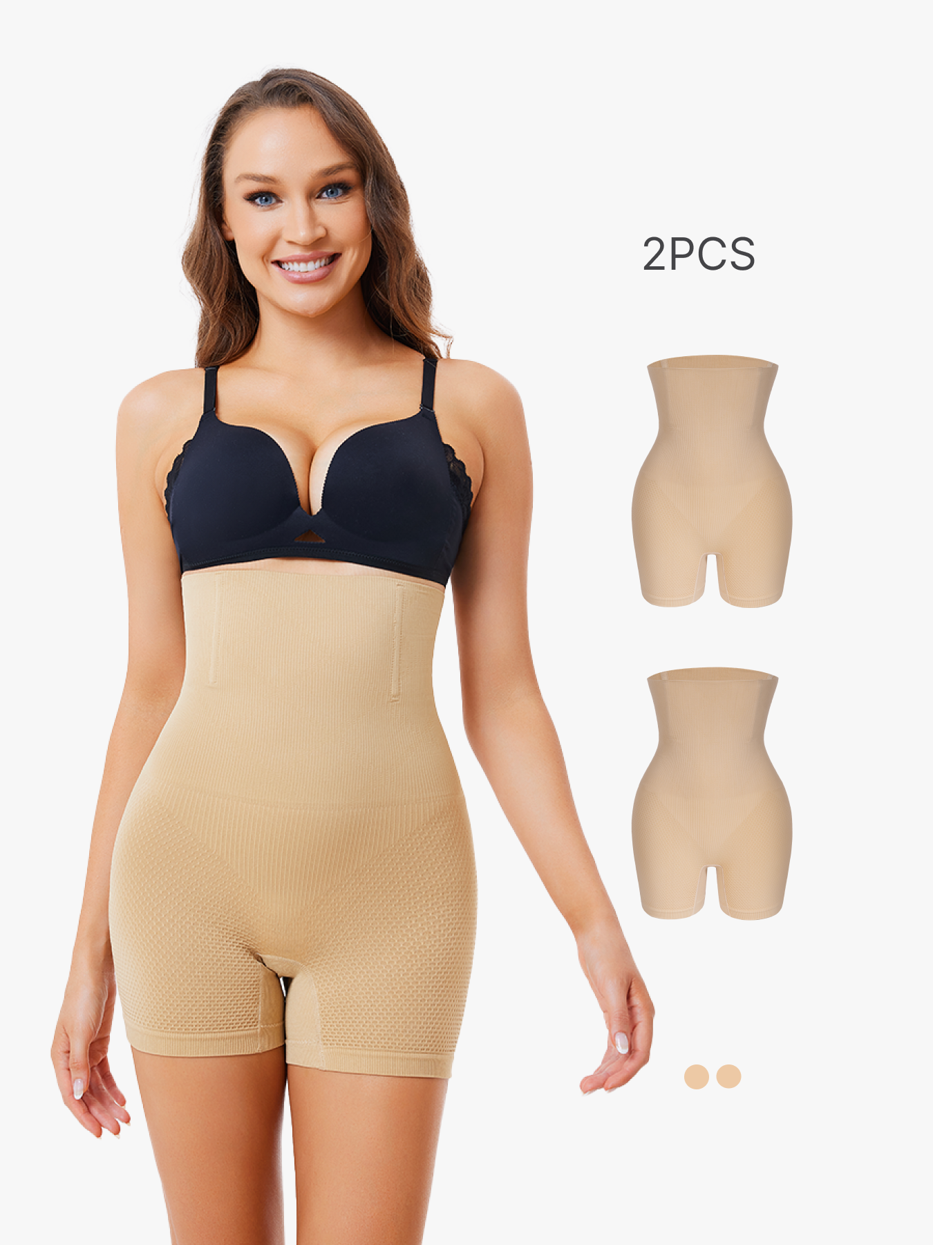 BRABIC 2-Piece Set Shapewear for Women Tummy Control High Waisted Body Shaper Shorts CP001