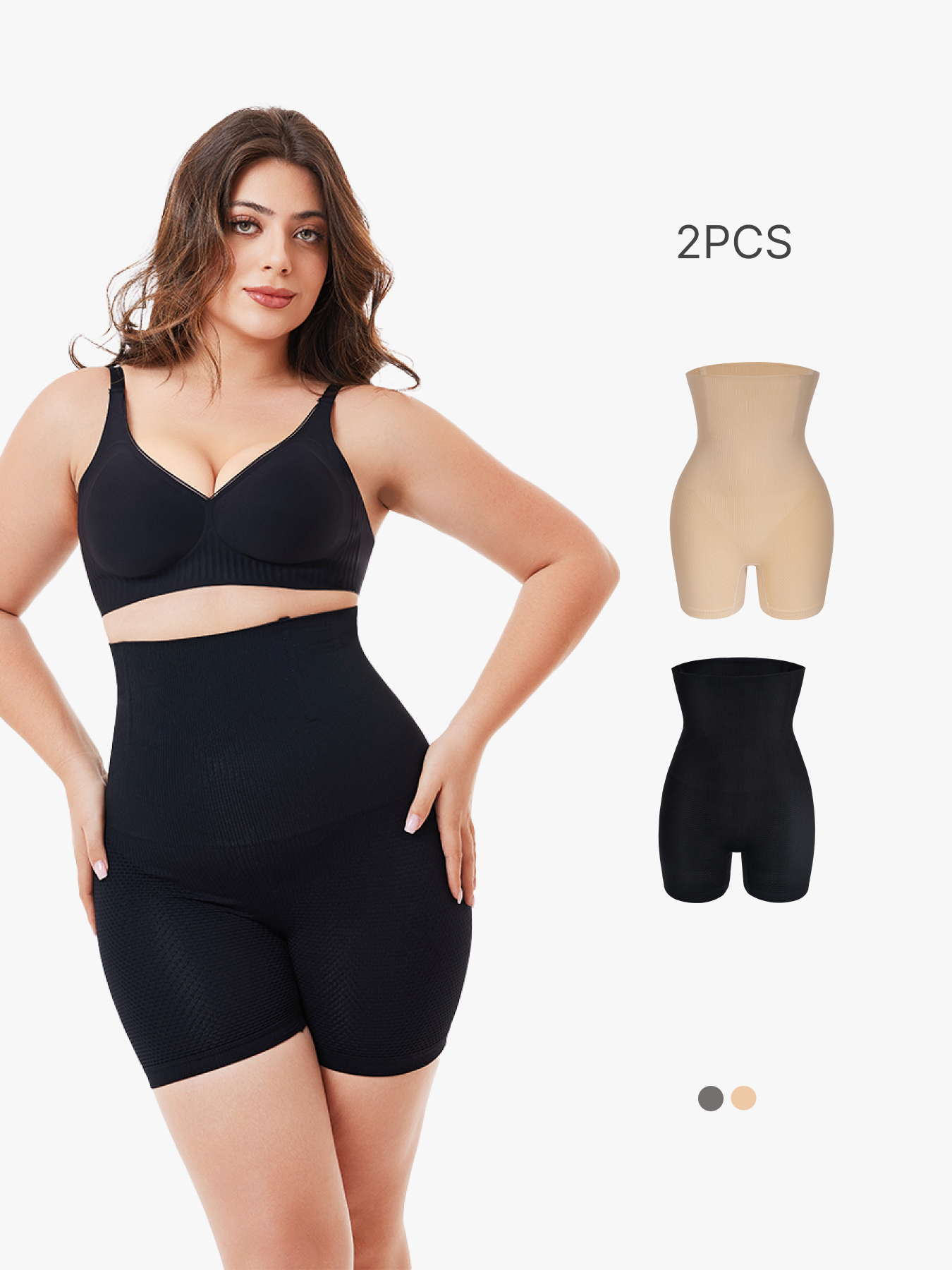 BRABIC 2-Piece Set Shapewear for Women Tummy Control High Waisted Body Shaper Shorts CP001