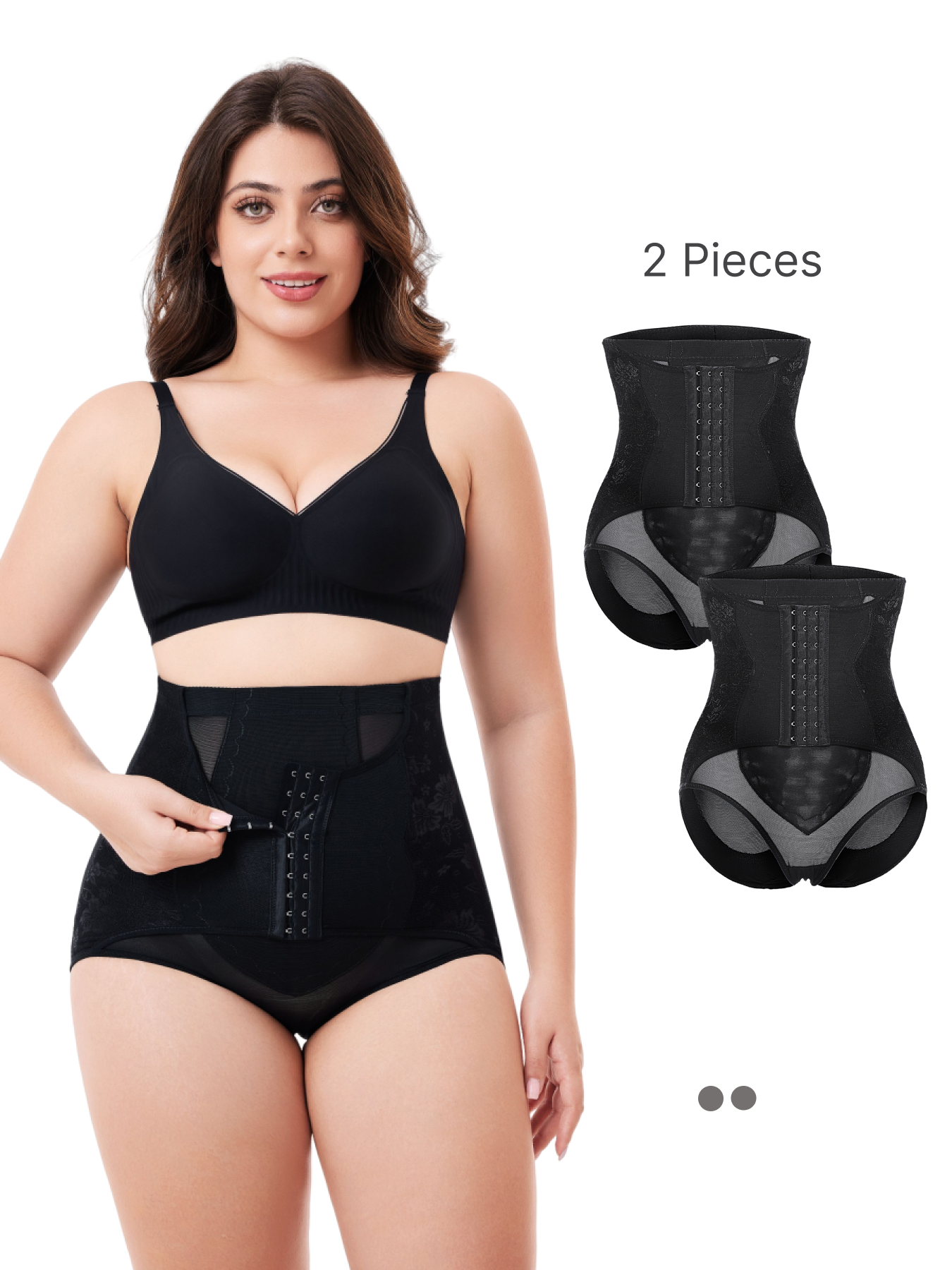 BRABIC 2-Piece Set Tummy Control Panties for Women Shapewear Butt Lift