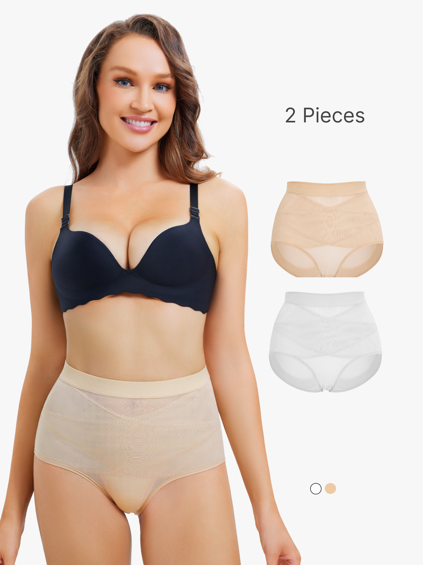 BRABIC 2-Piece Set Shapewear Tummy Control Butt Lifting Underwear Lower Belly CP011