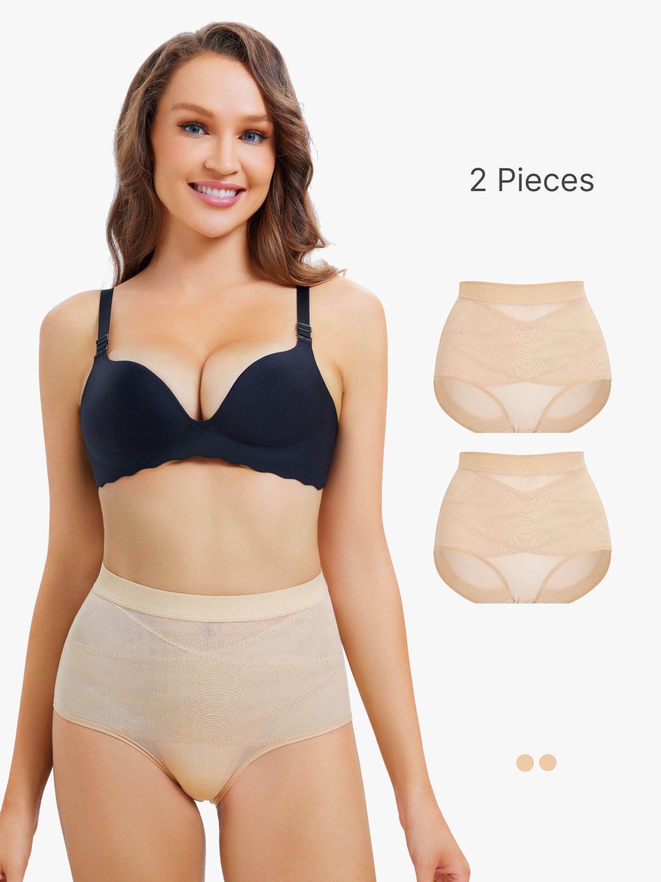 BRABIC 2-Piece Set Shapewear Tummy Control Butt Lifting Underwear Lower Belly CP011