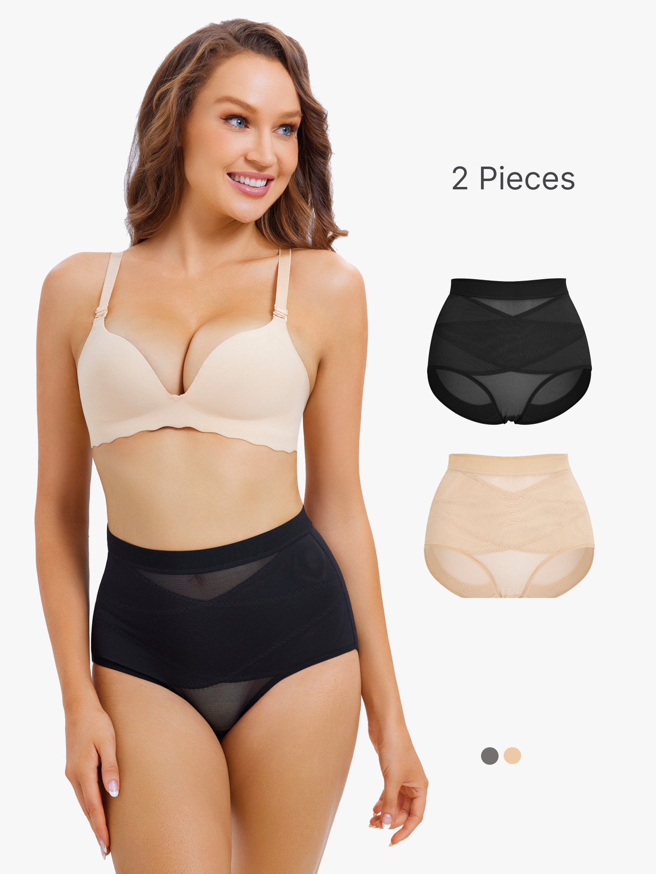 BRABIC 2-Piece Set Shapewear Tummy Control Butt Lifting Underwear Lower Belly CP011