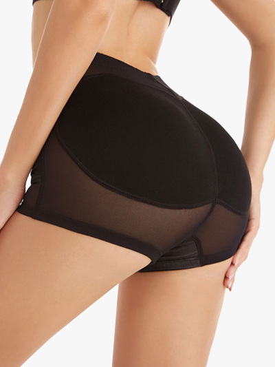 2 Pieces Butt Lifting Hip Pads Shapewear Padded Shorts Mesh Tummy Control Panties