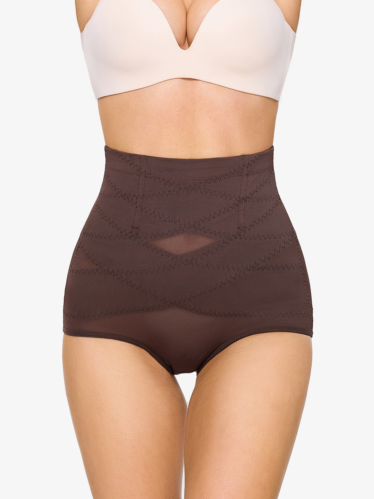 Women Hi-Waist Double Tummy Control Panty-Brabic