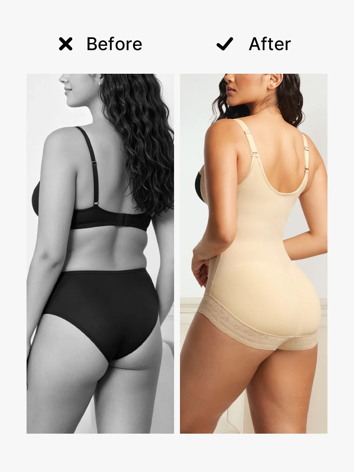 Open Bust Tummy Control Crotch Opening Brief Bodysuit