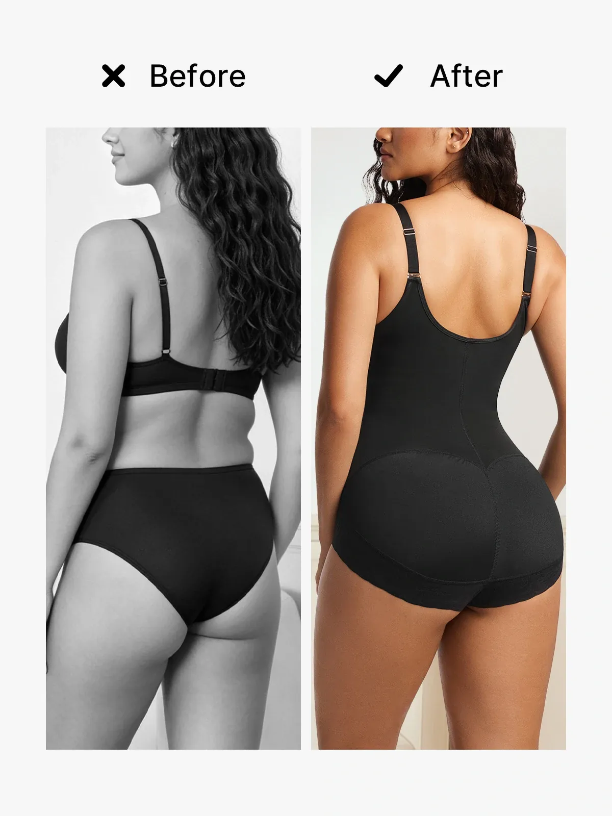 Open Bust Tummy Control Crotch Opening Brief Bodysuit