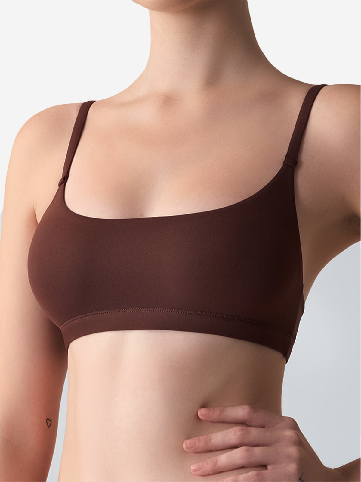 Smooth Square Neck Wireless Cami Bras-Brabic