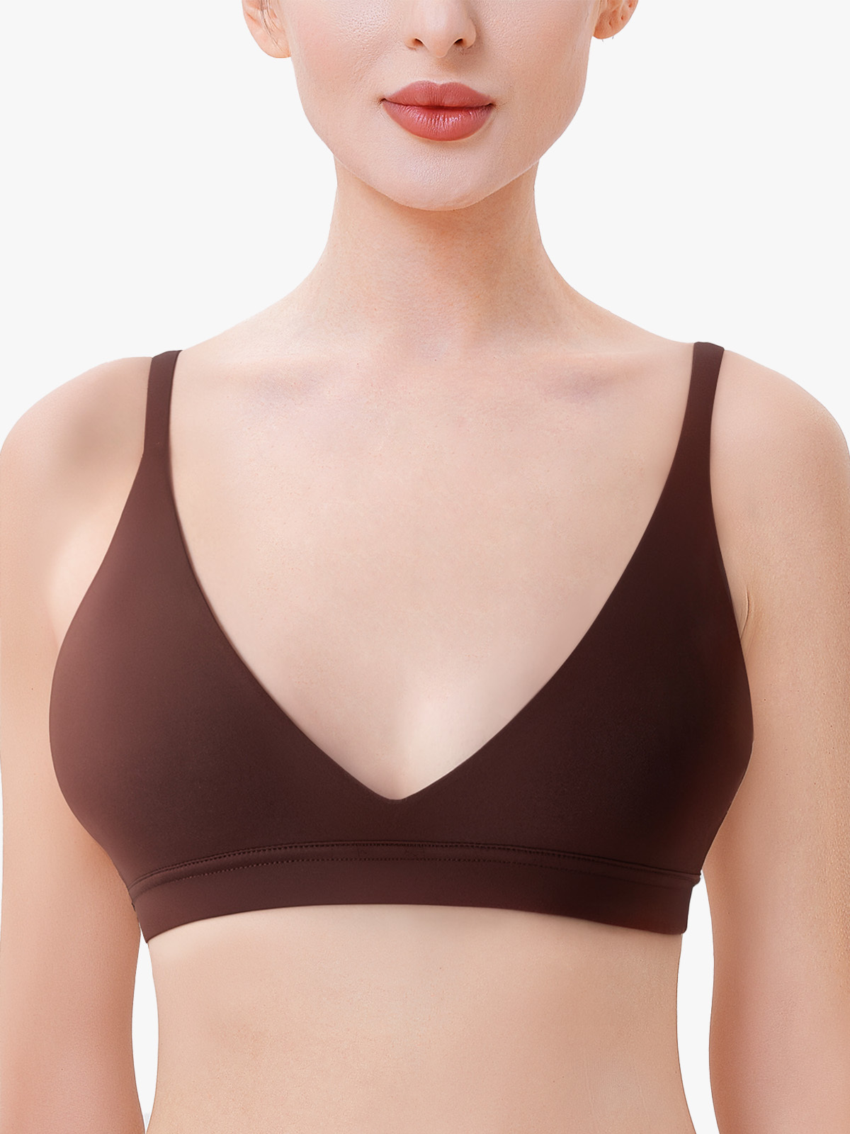 Deep-V Triangle Bralette Sexy Seamless Bra-Brabic