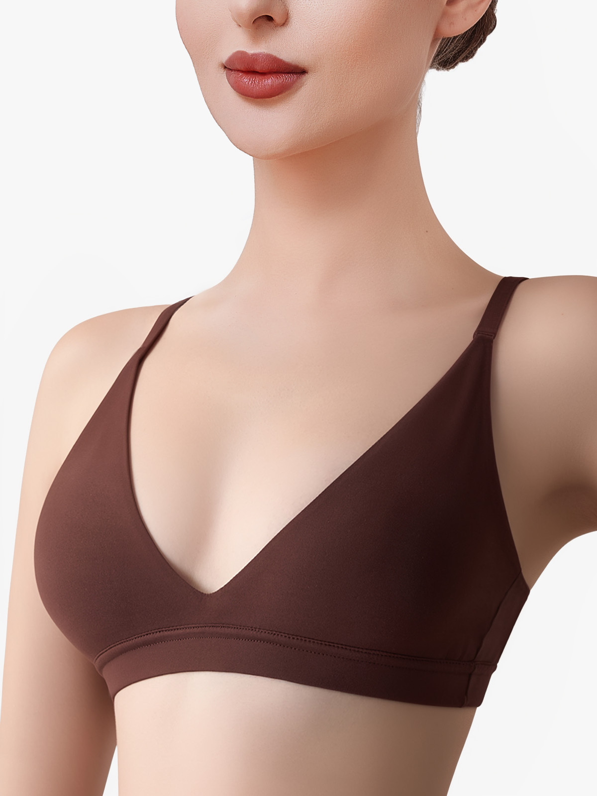 Deep-V Triangle Bralette Sexy Seamless Bra-Brabic