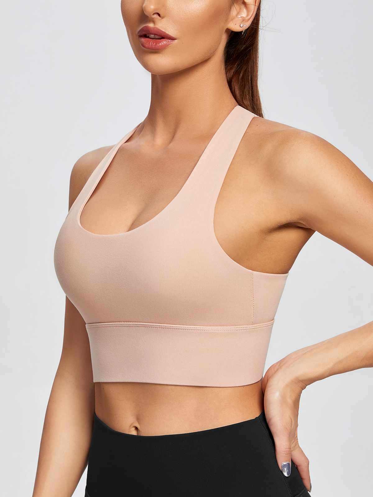Push up Cross Back Sport Bra with Removable Pads