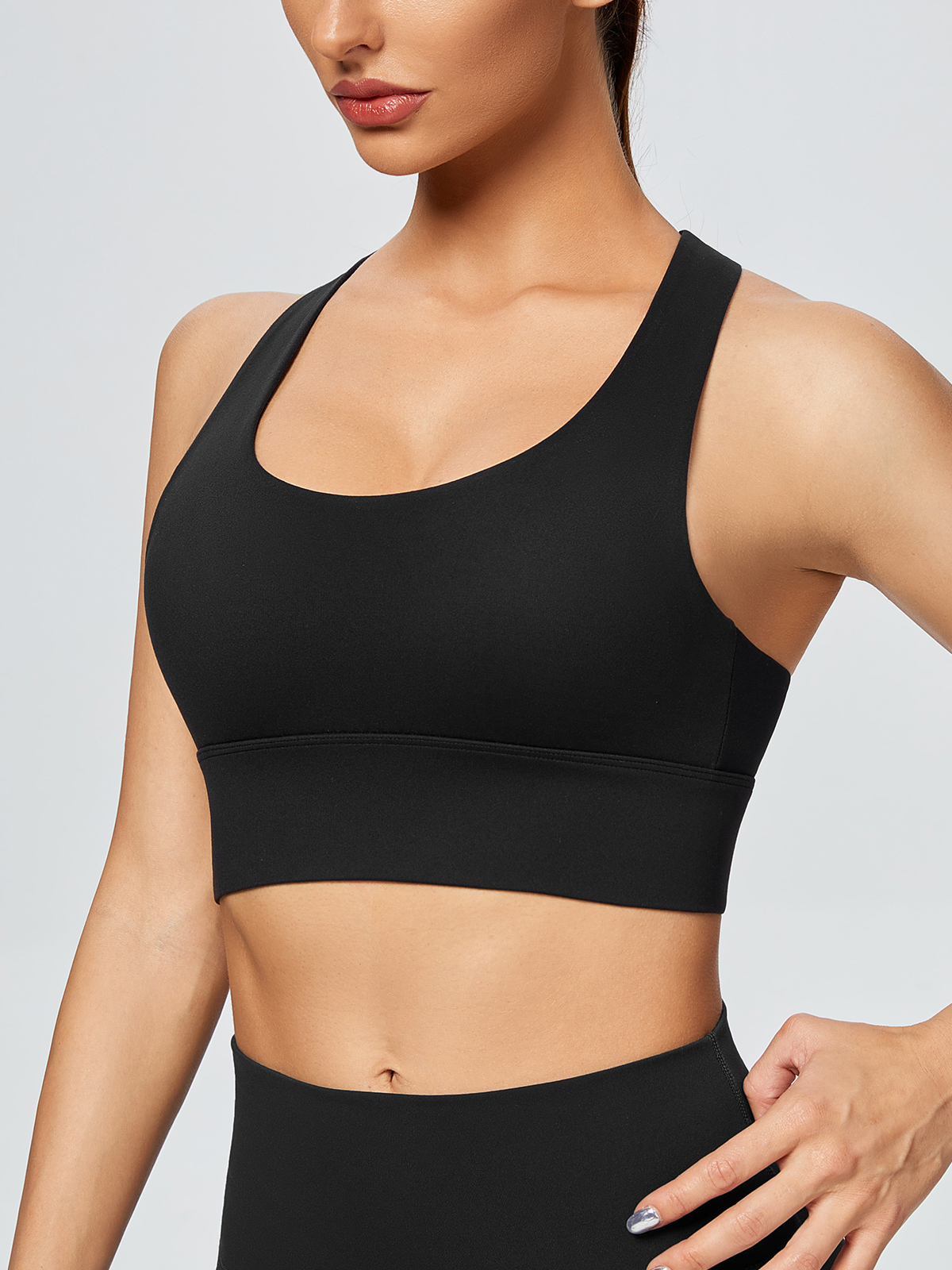 Push up Cross Back Sport Bra with Removable Pads