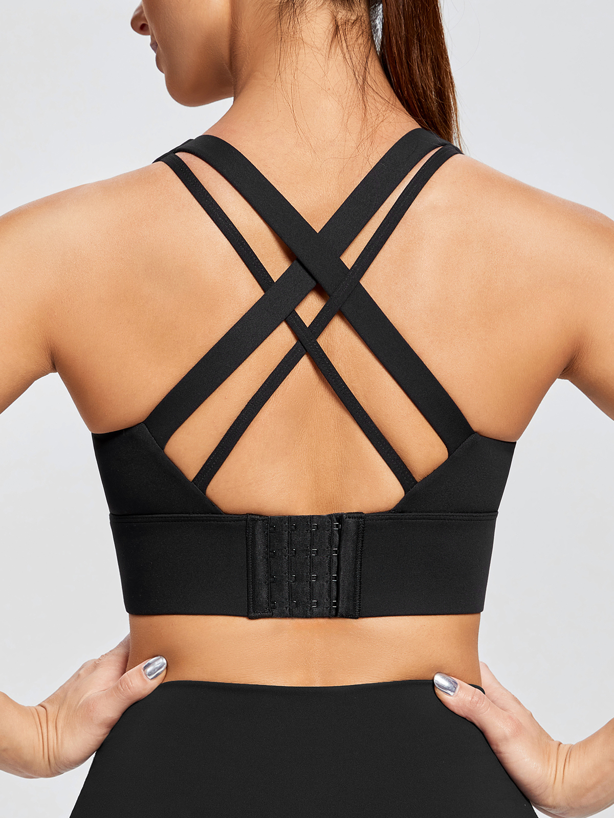 Push up Cross Back Sport Bra with Removable Pads