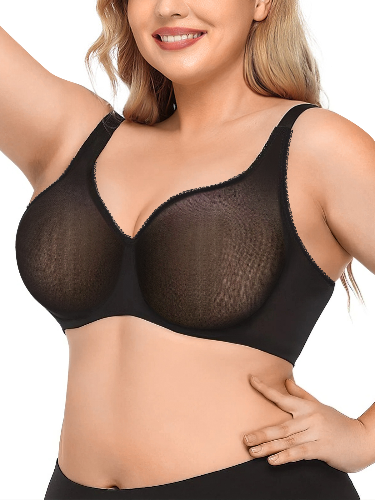 Sheer Mesh Breathable Wireless Everyday Bra