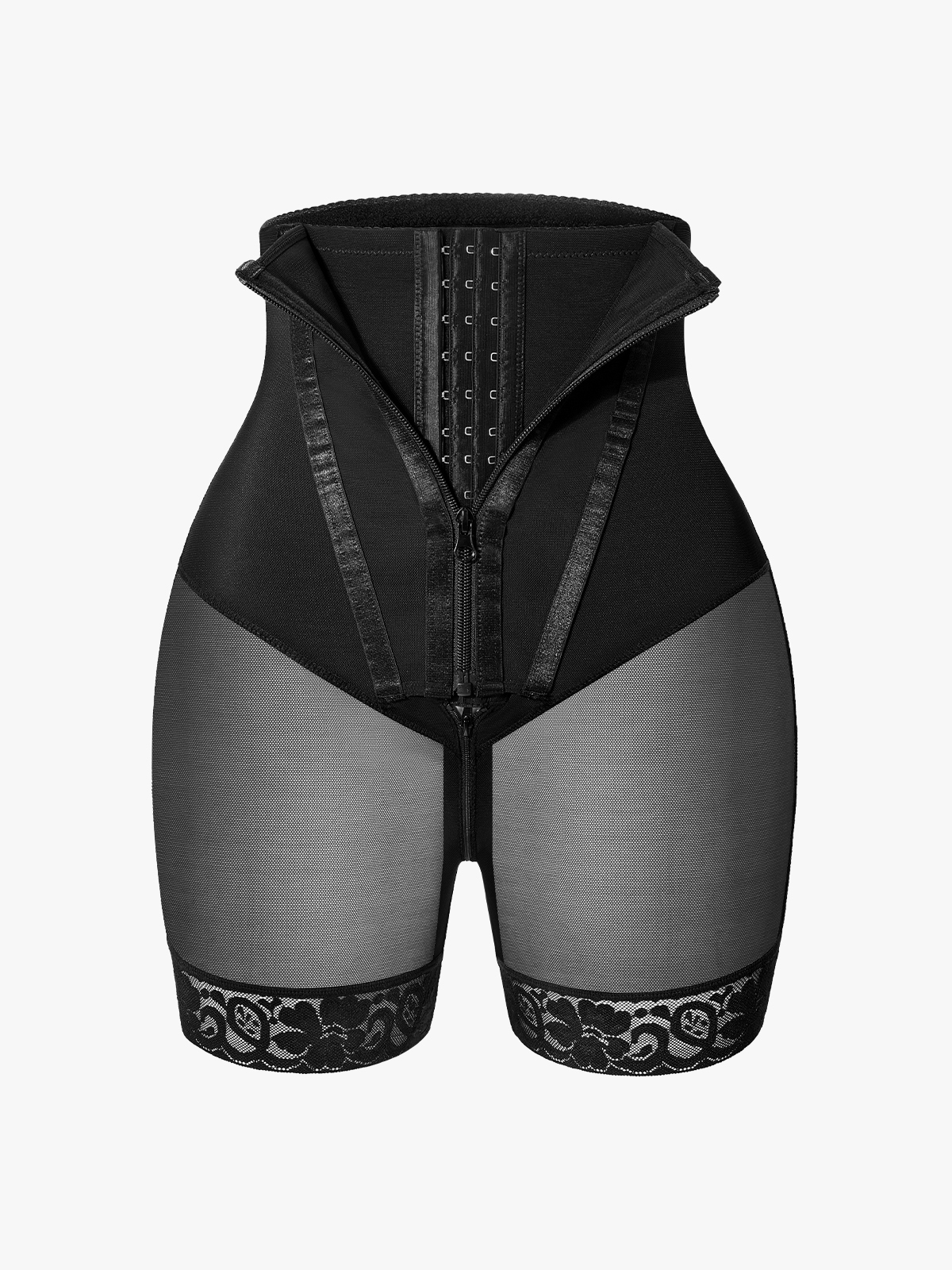 High Waist Double Tummy Control Lace Trimmed Control Panty-Brabic