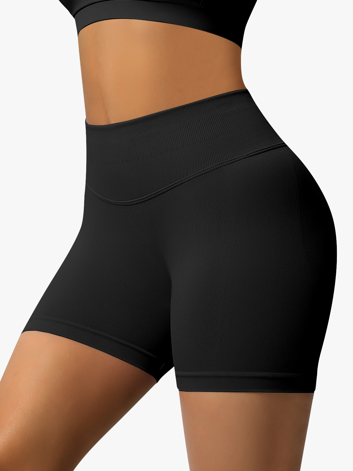 Seamless High Waist Butt Lifting Scrunch Yoga Workout Shorts