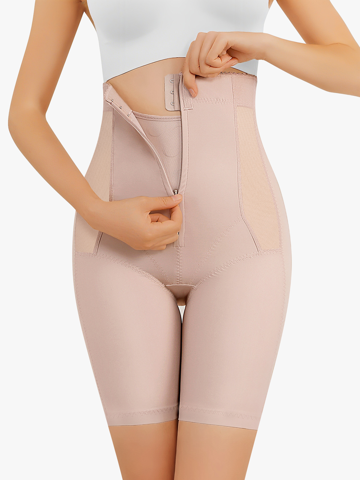 High Waist Double Tummy Control Mid Thigh Control Panty