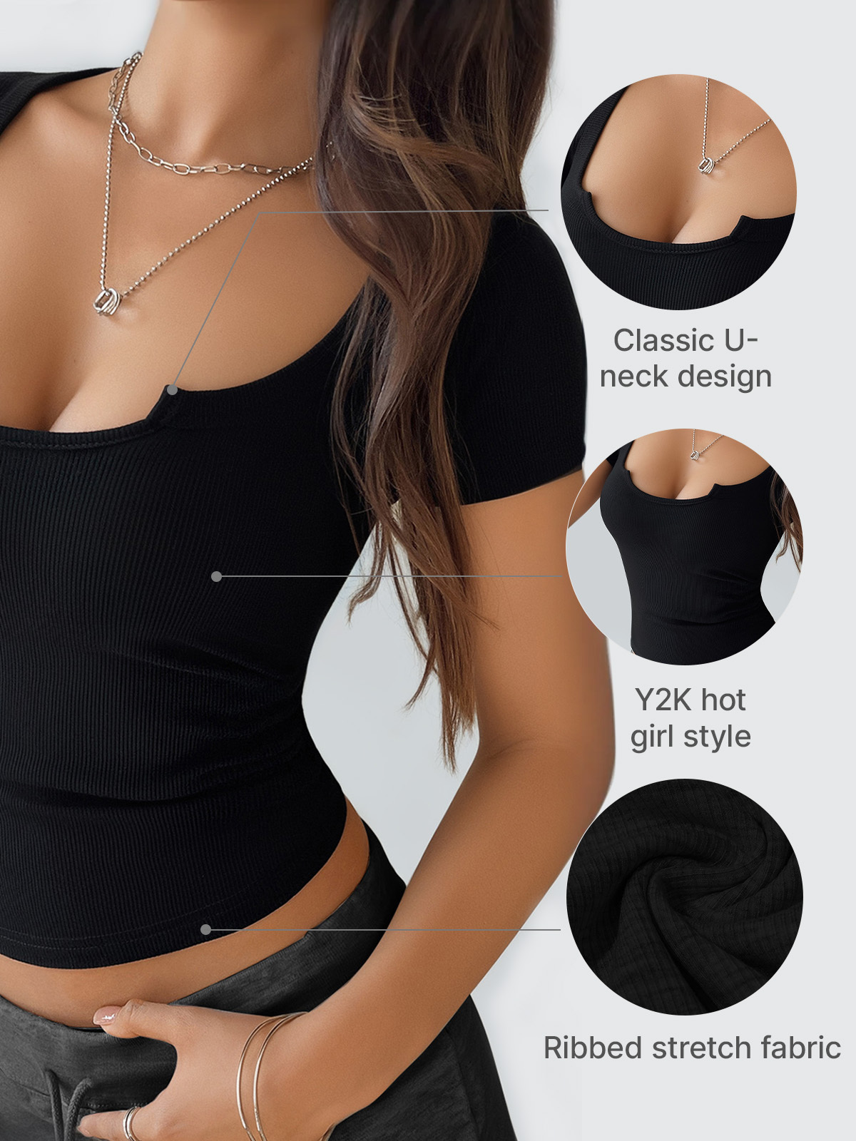 Ribbed Comfy Y2K Top