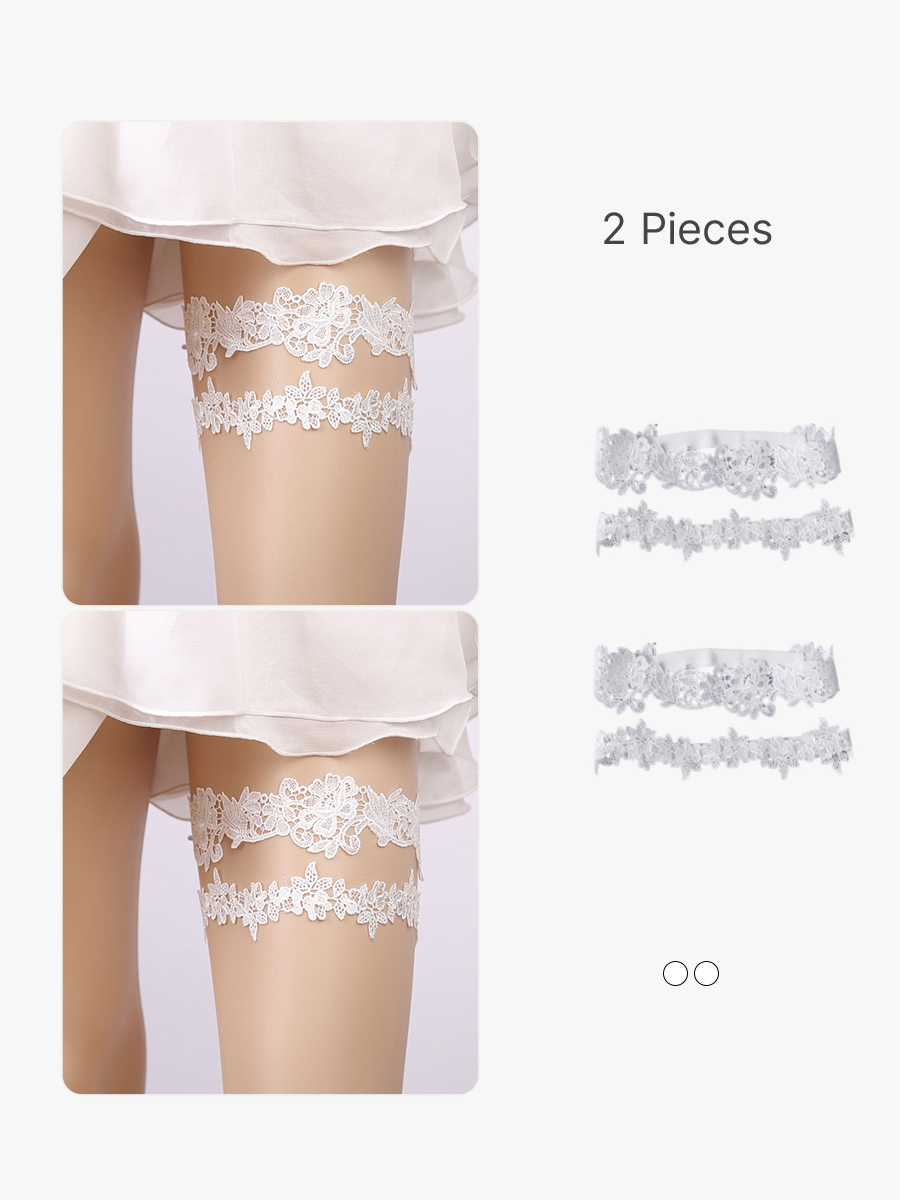 BRABIC 2-Piece Set Wedding Garter Set Lace Garters Belt Bride Women GA005