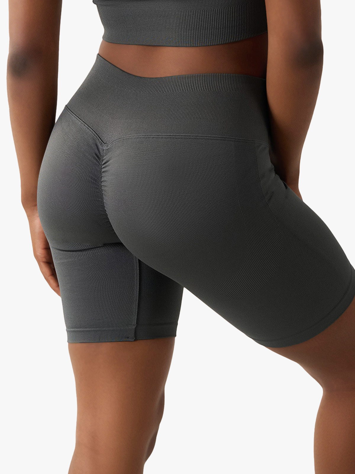 Seamless Tummy Control Butt Lifter High Waist Mid Thigh Leggings-Brabic