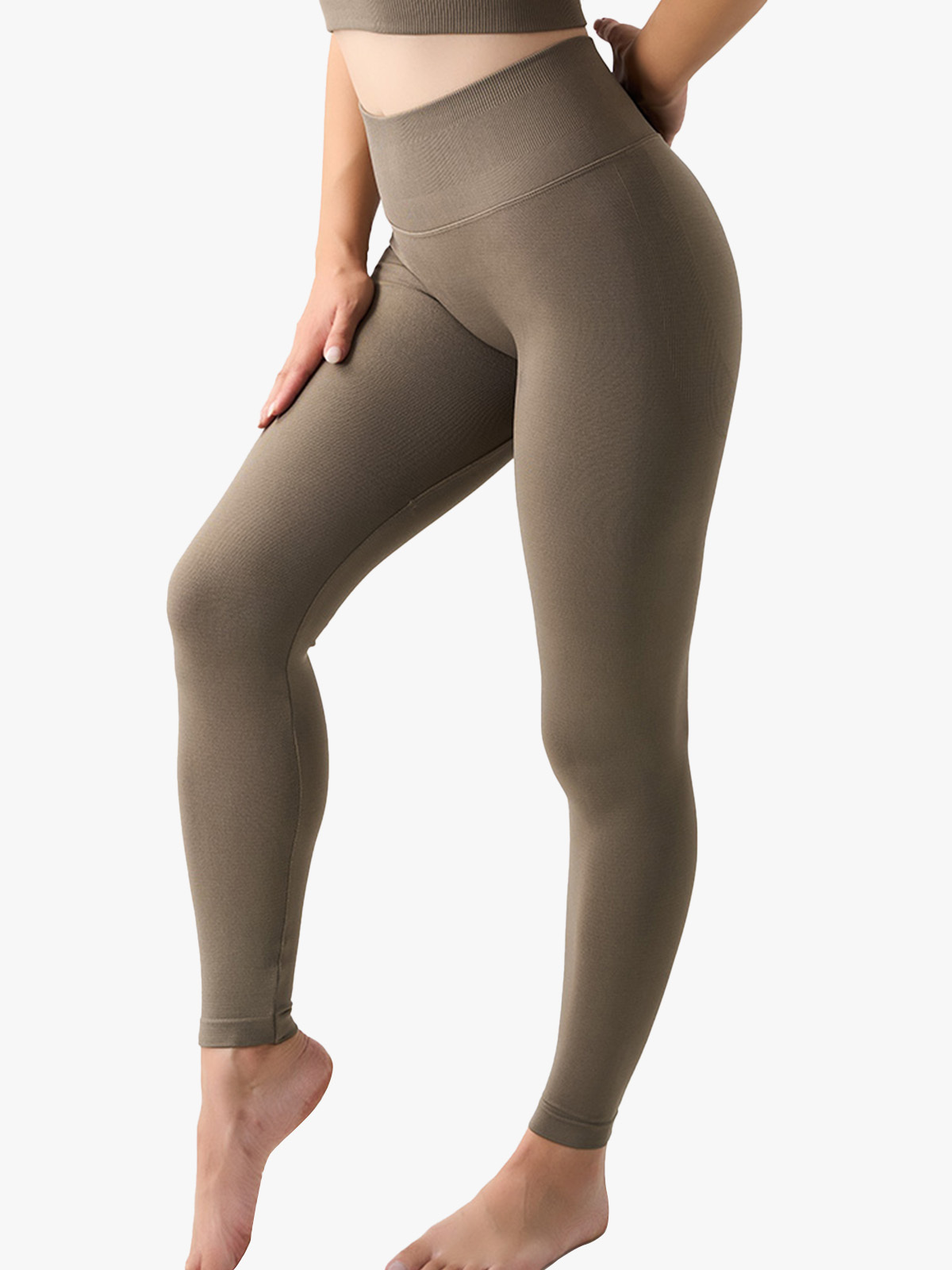 Seamless Tummy Control Butt Lifter High Waist Shaping Training UltraSculpt Leggings-Brabic