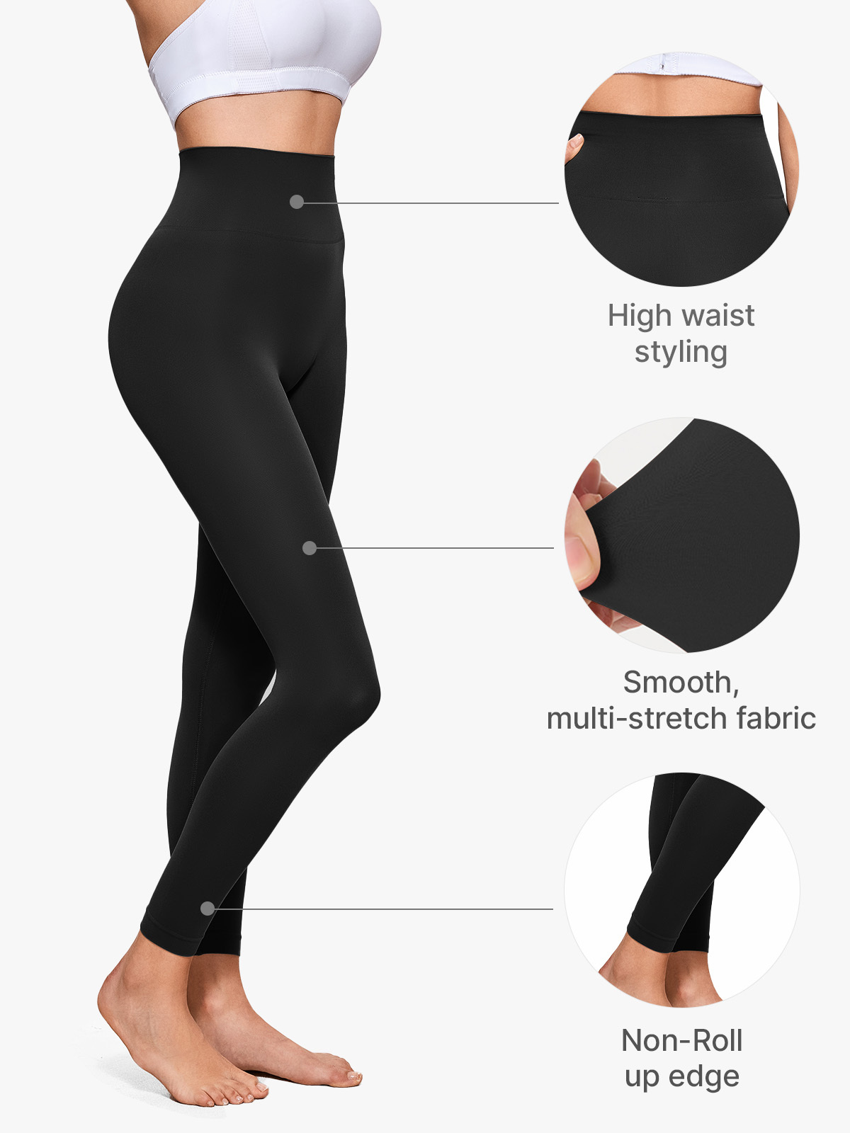 Seamless High Waist Tummy Control Shapewear Leggings